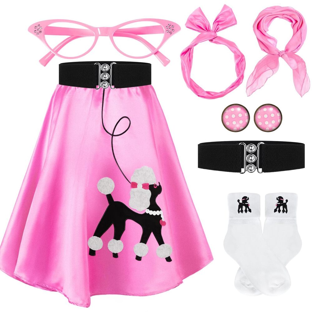 5297 1950s Poodle Skirt Costume Outfit Sock Hop Costume Skirt